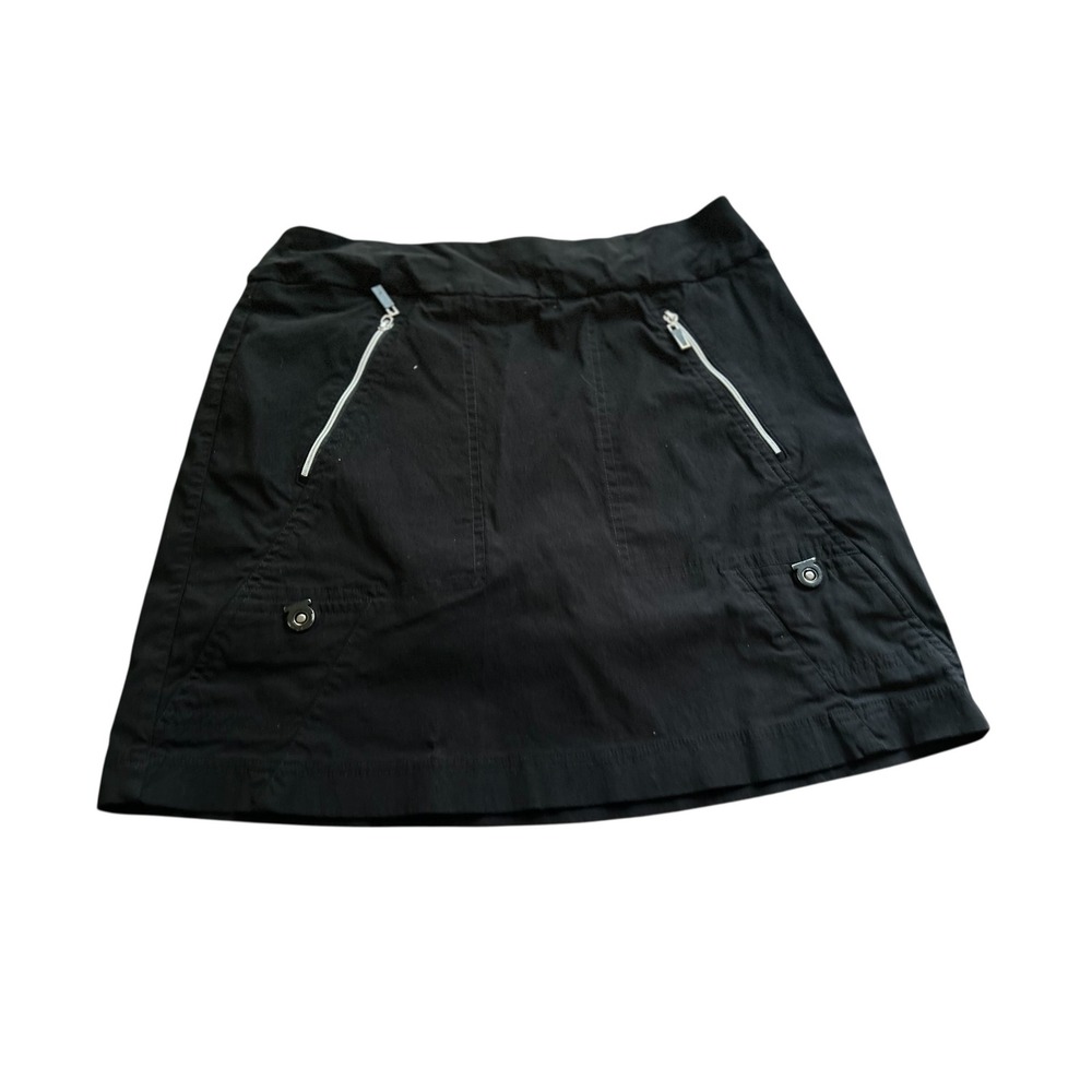 Jamie Sadock Black A-Line‎ Skirt with Zipper Pockets Size 6 Golf Athleisure